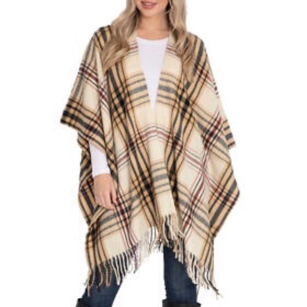 NWT - Woolrich Cozy Lux Softness Plaid Wrap Shawl